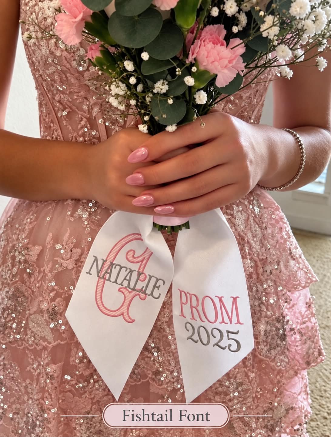 Monogrammed Prom and Homecoming Sash