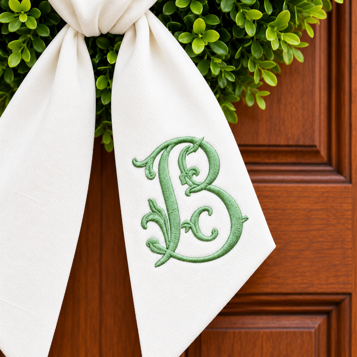 Monogrammed Pumpkin Wreath Sash