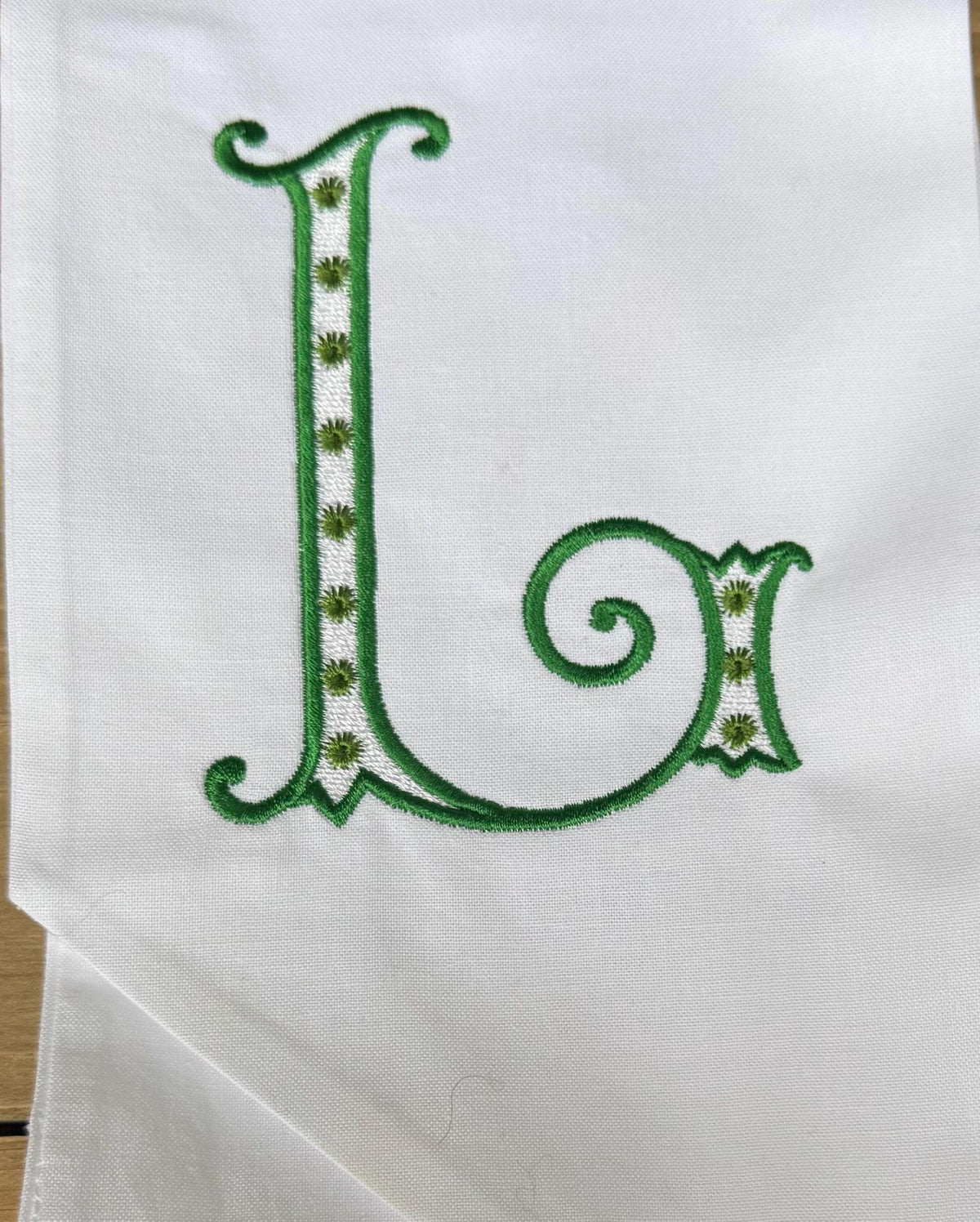 Embroidered St Patrick's Day Wreath Sash: Leprechaun Initial Decor