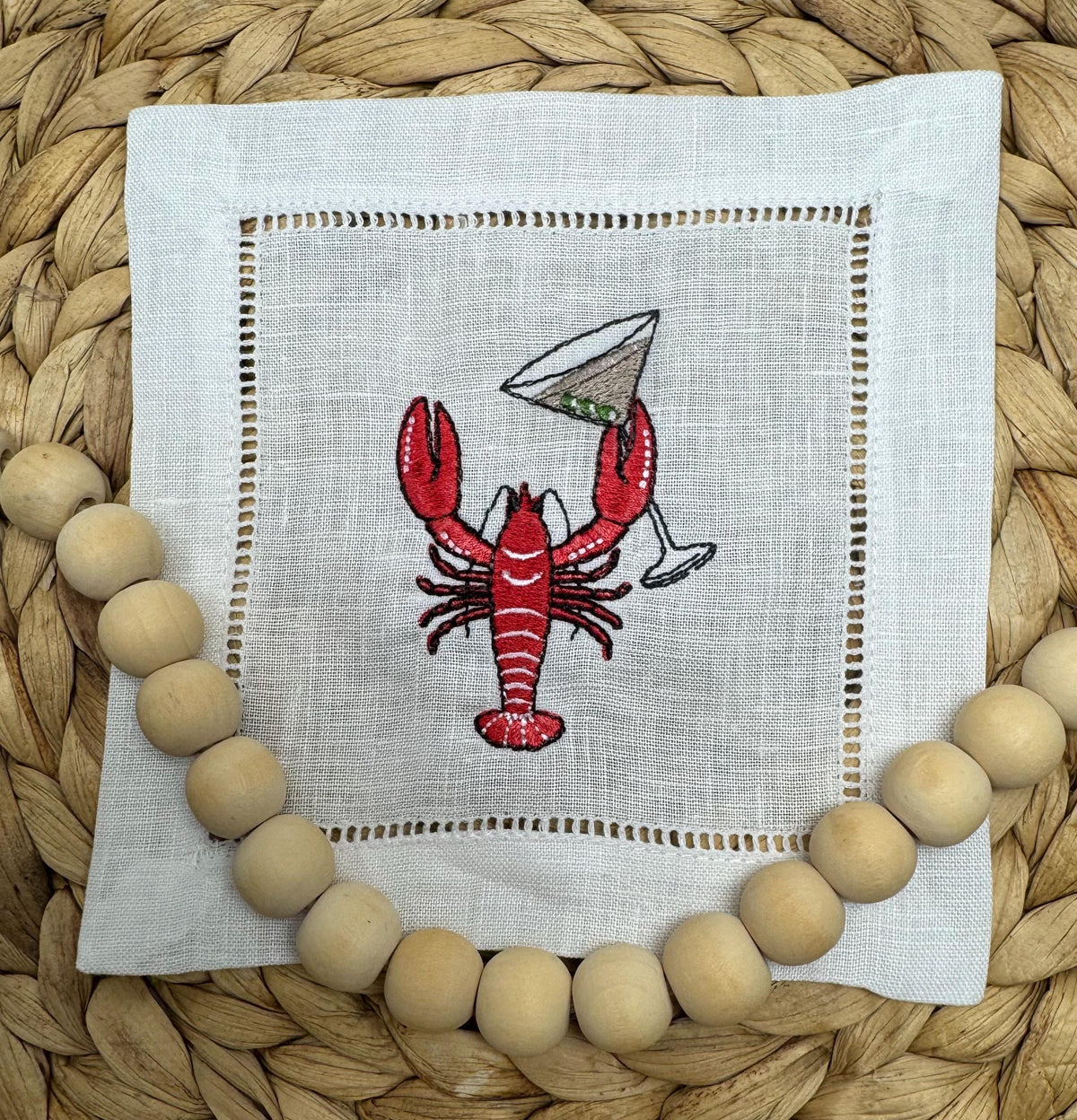 Lobster Linen Cocktail Napkins