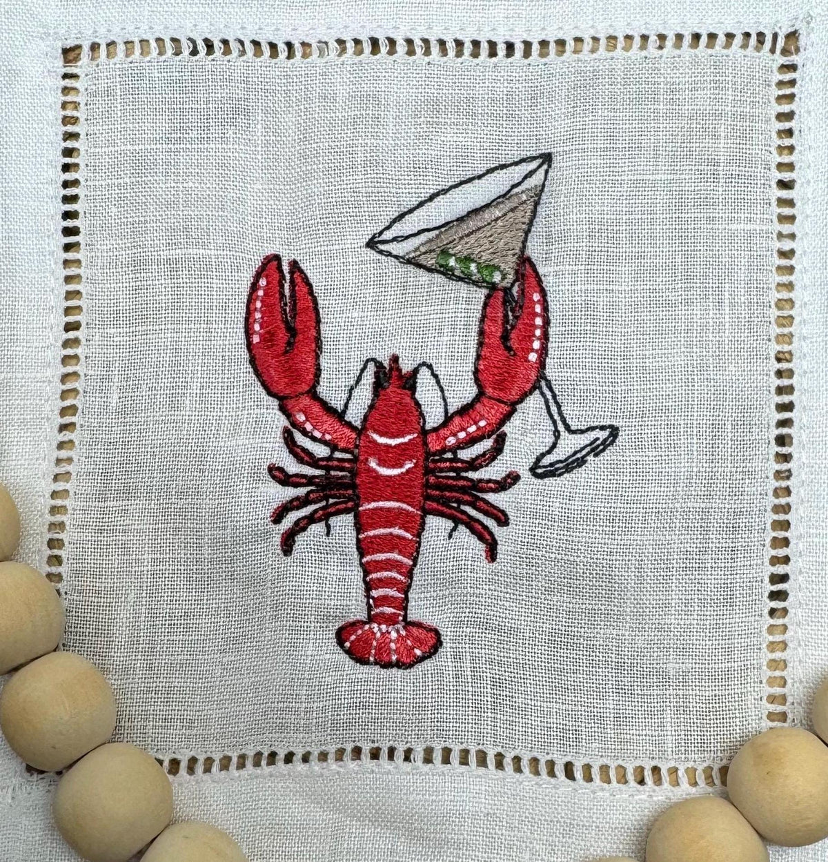 Lobster Linen Cocktail Napkins