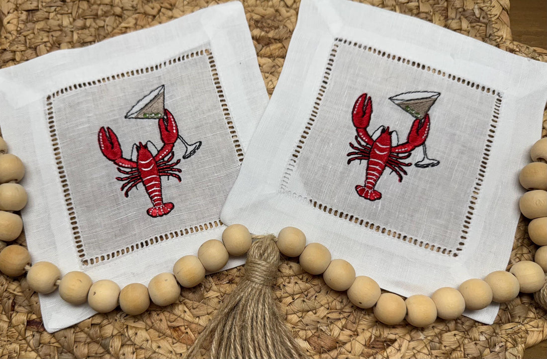 Lobster Linen Cocktail Napkins