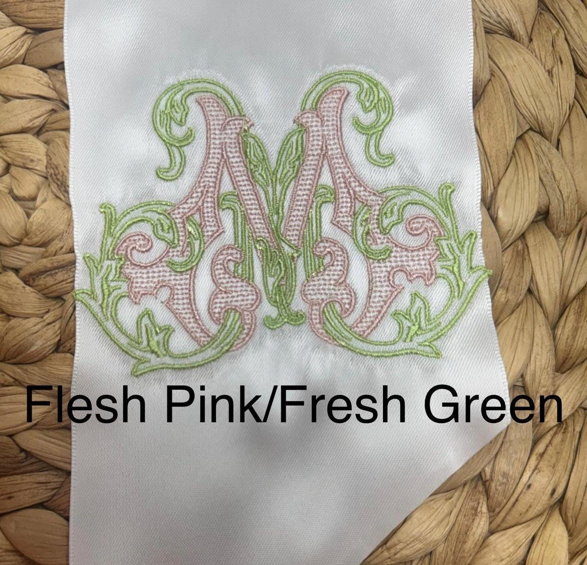 Vintage Vine Satin Bouquet Sash