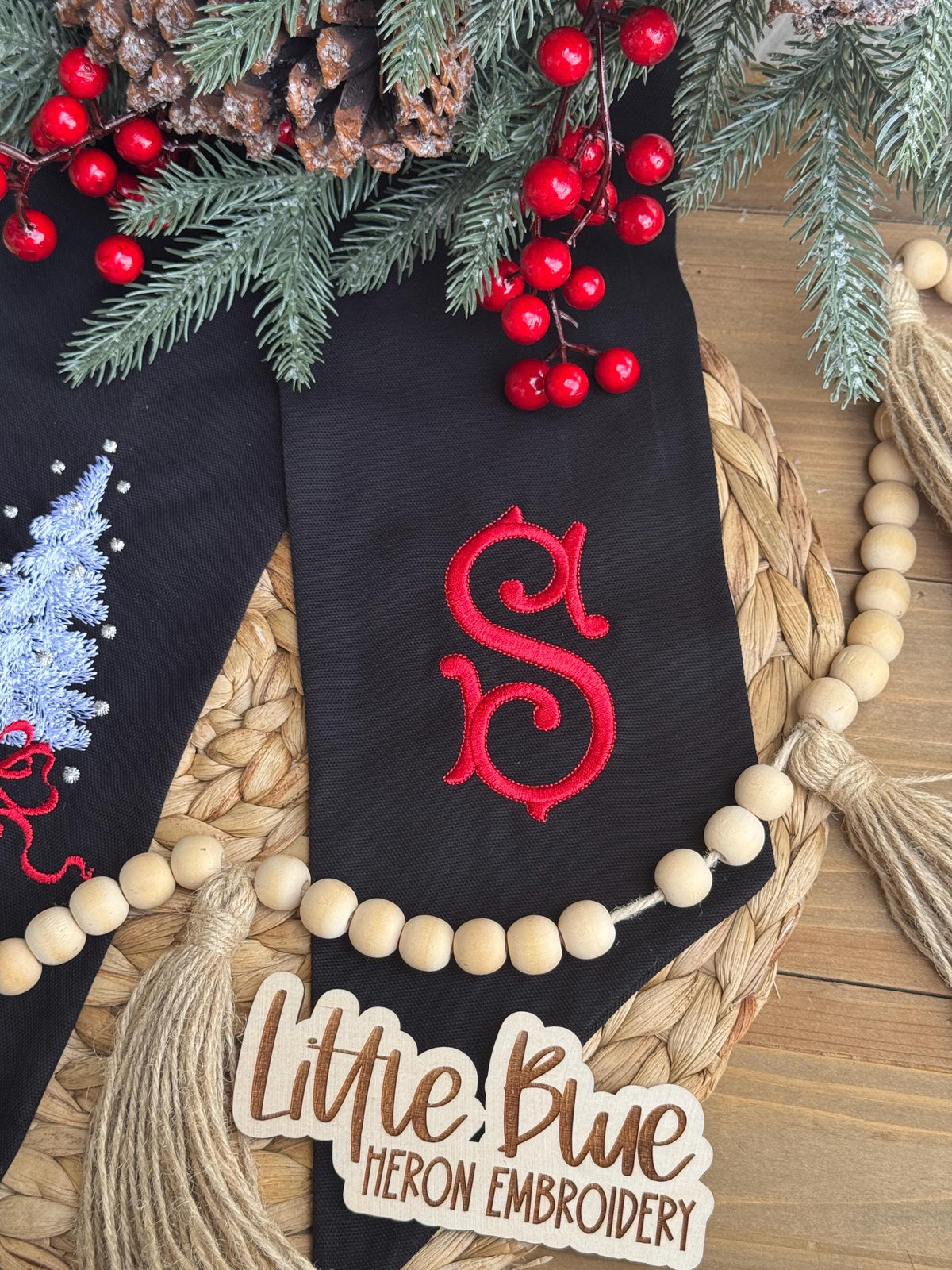 Christmas Tree Wreath Sash