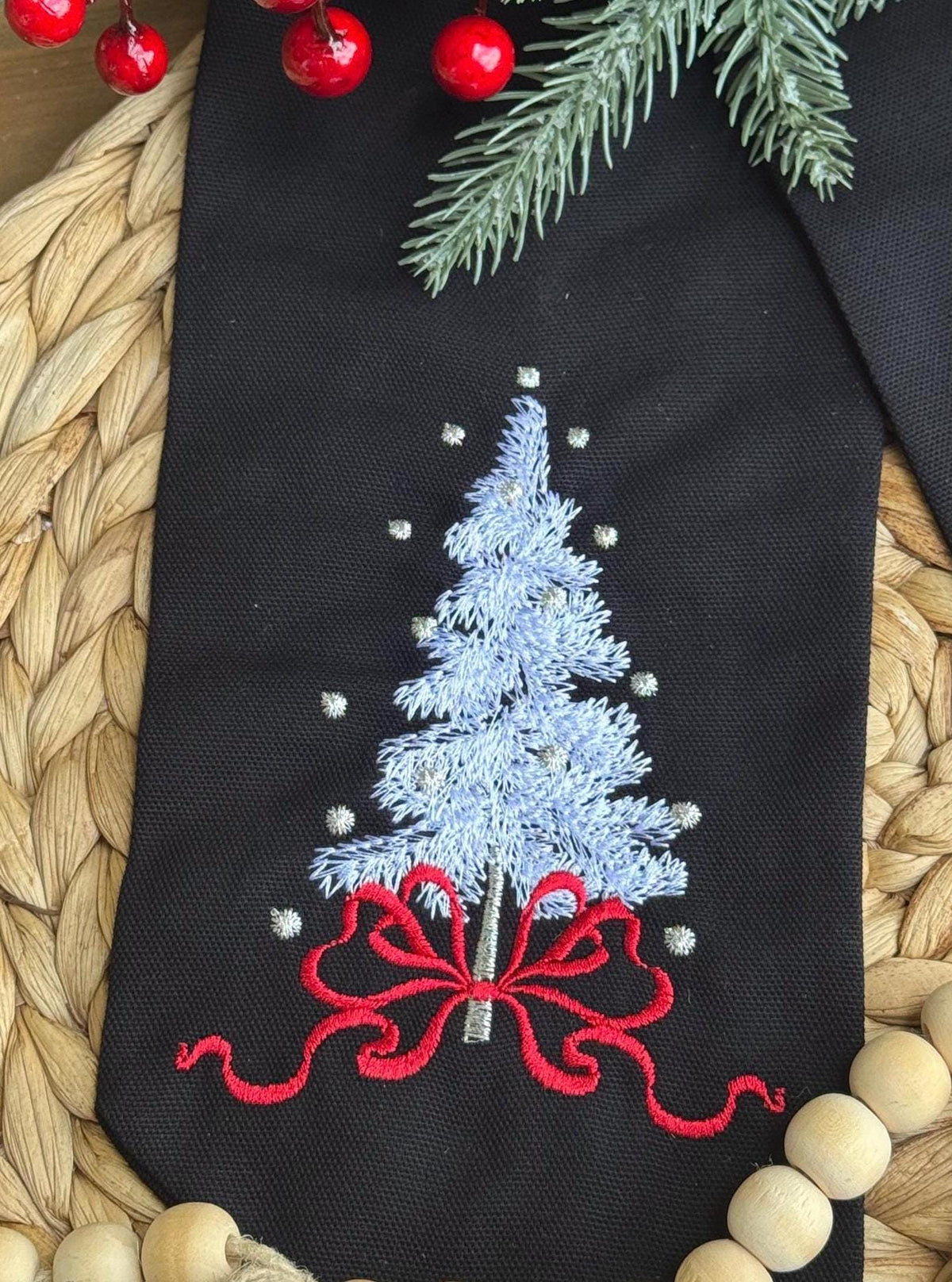 Christmas Tree Wreath Sash