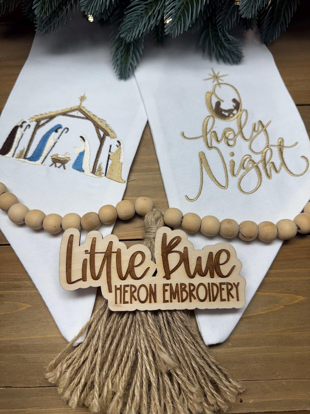 Nativity Scene Christmas Wreath Sash