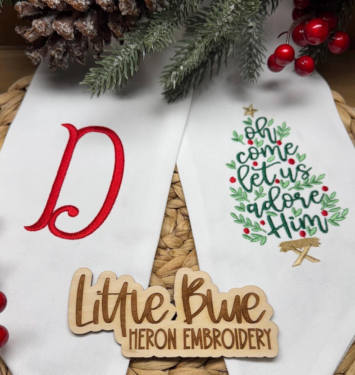 Oh Come Let Us Adore Him Wreath Sash