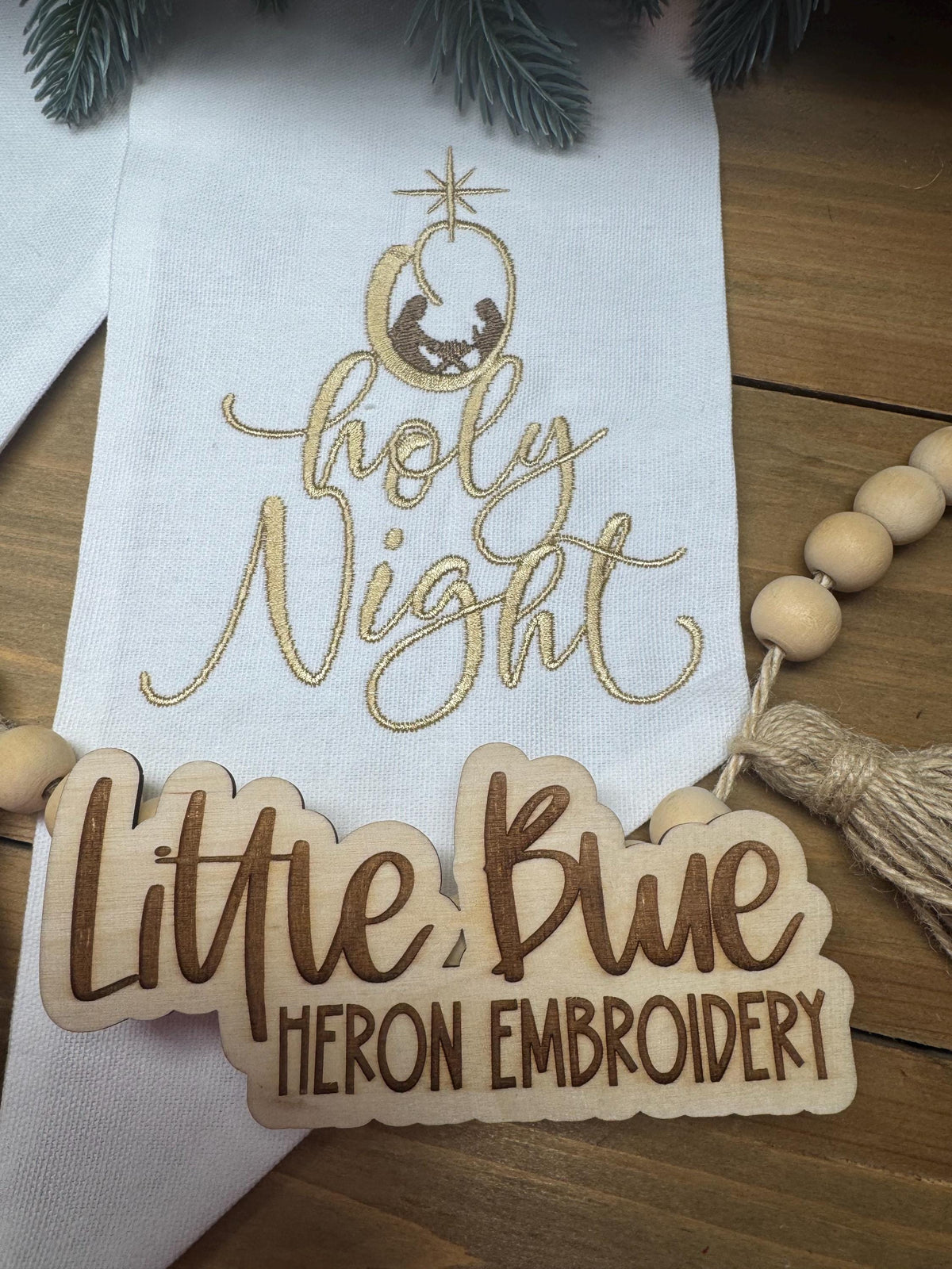 Nativity Scene Christmas Wreath Sash