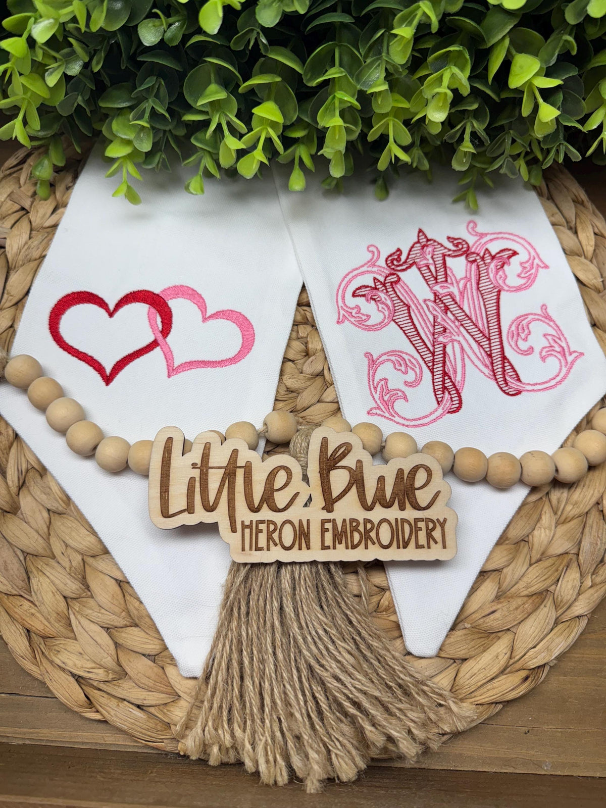 Pink and Red Valentine Wreath Sash