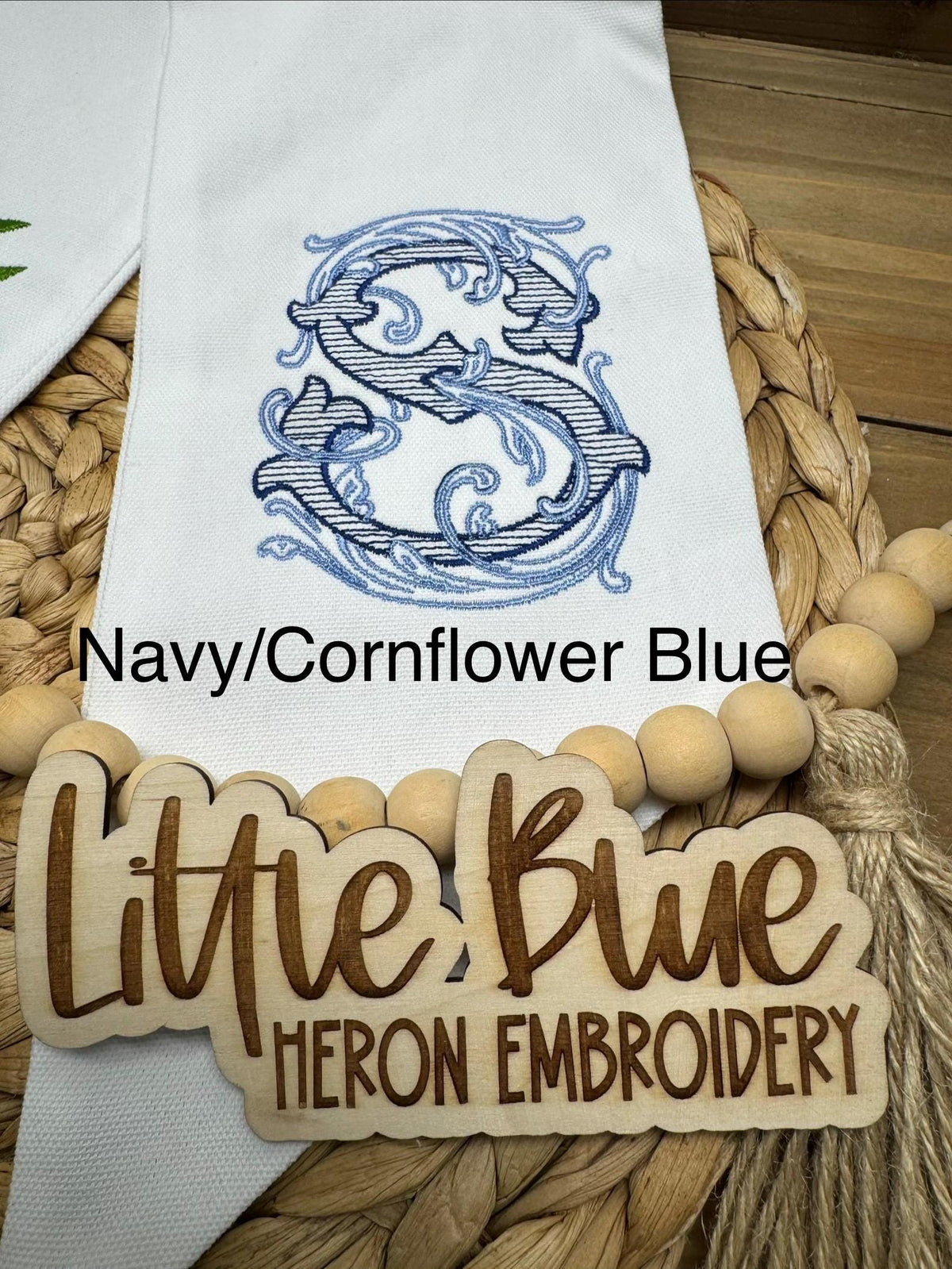Chinoiserie Planter Floral Wreath Sash