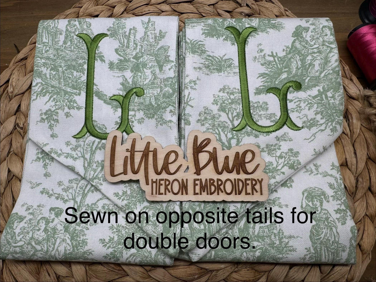 Sage Green Toile Wreath Sash