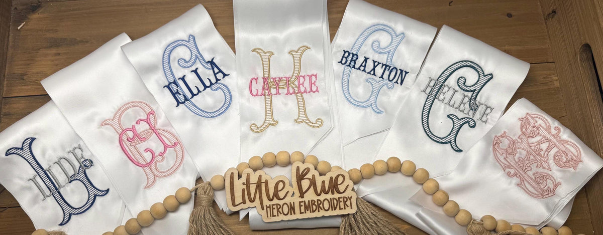 Monogrammed Prom and Graduation Sash