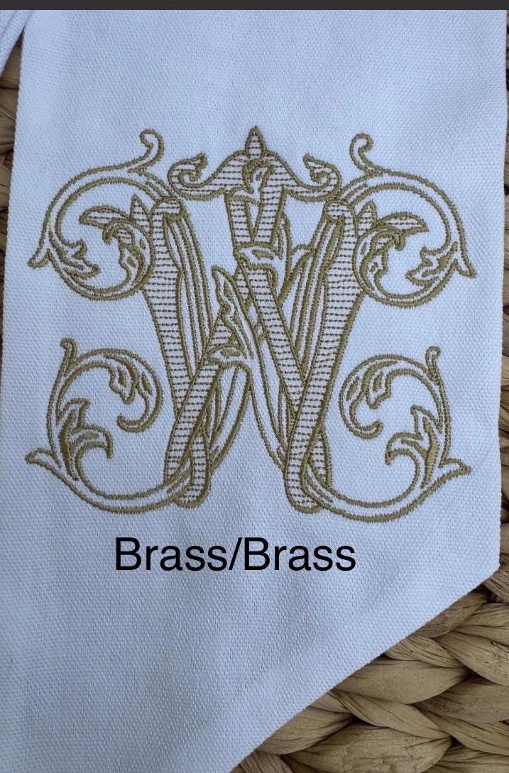 Wedding Monogram Wreath Sash