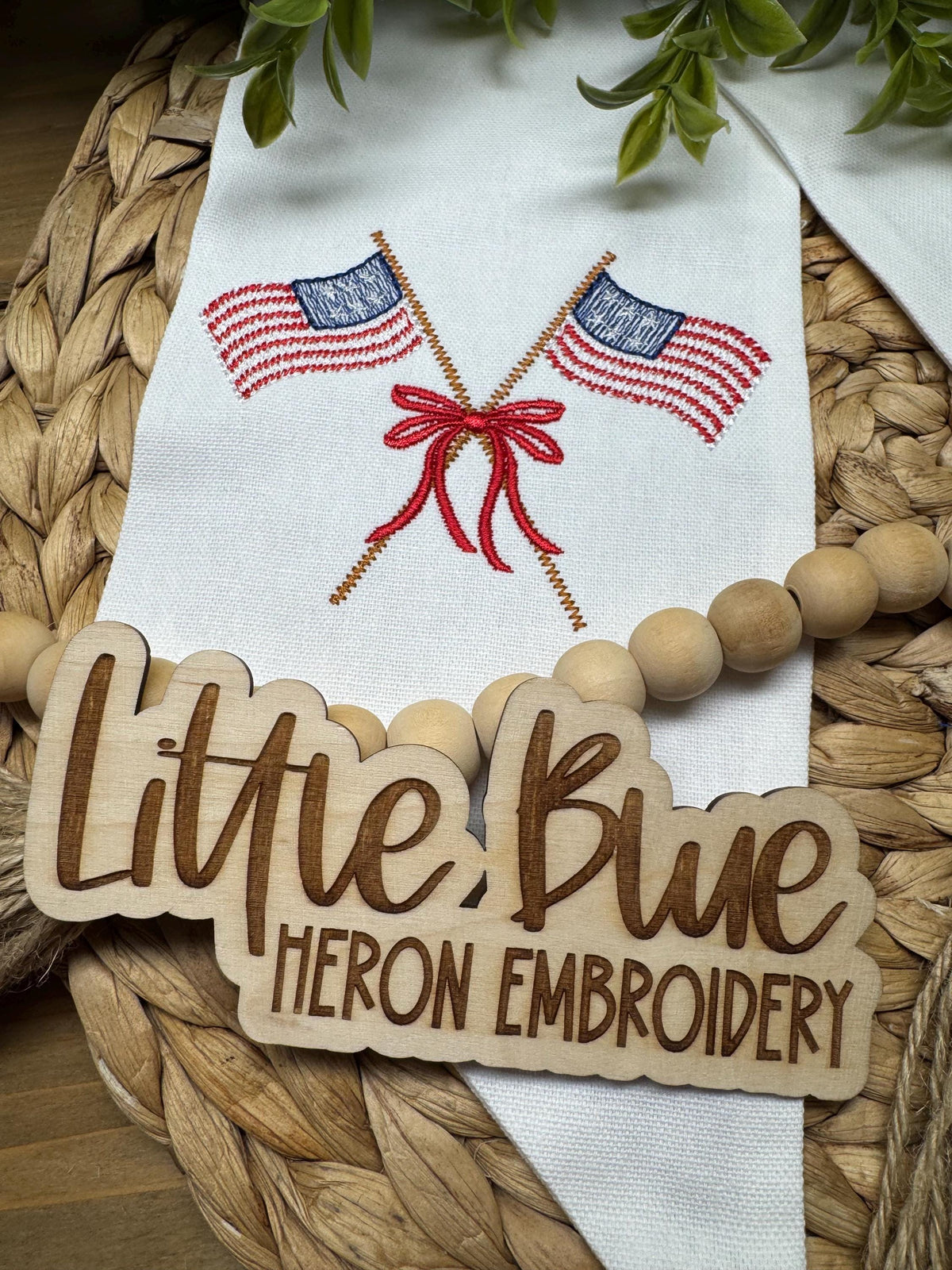 Vintage Vine Patriotic Wreath Sash