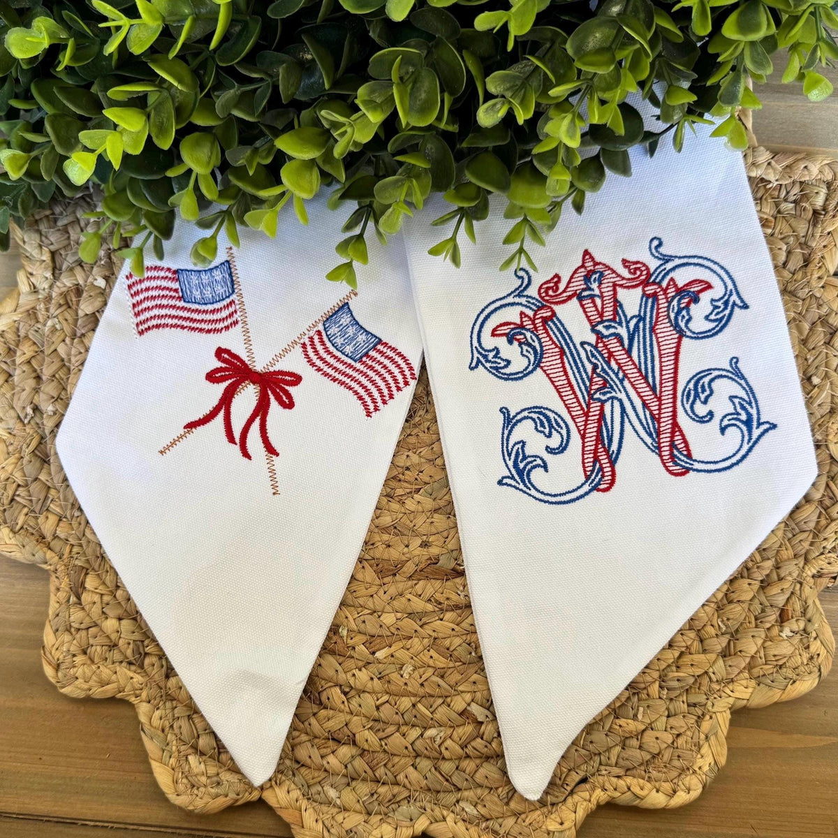 Vintage Vine Patriotic Wreath Sash