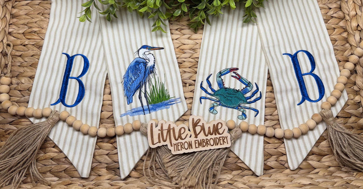 Heron and Crab Wreath Sashes