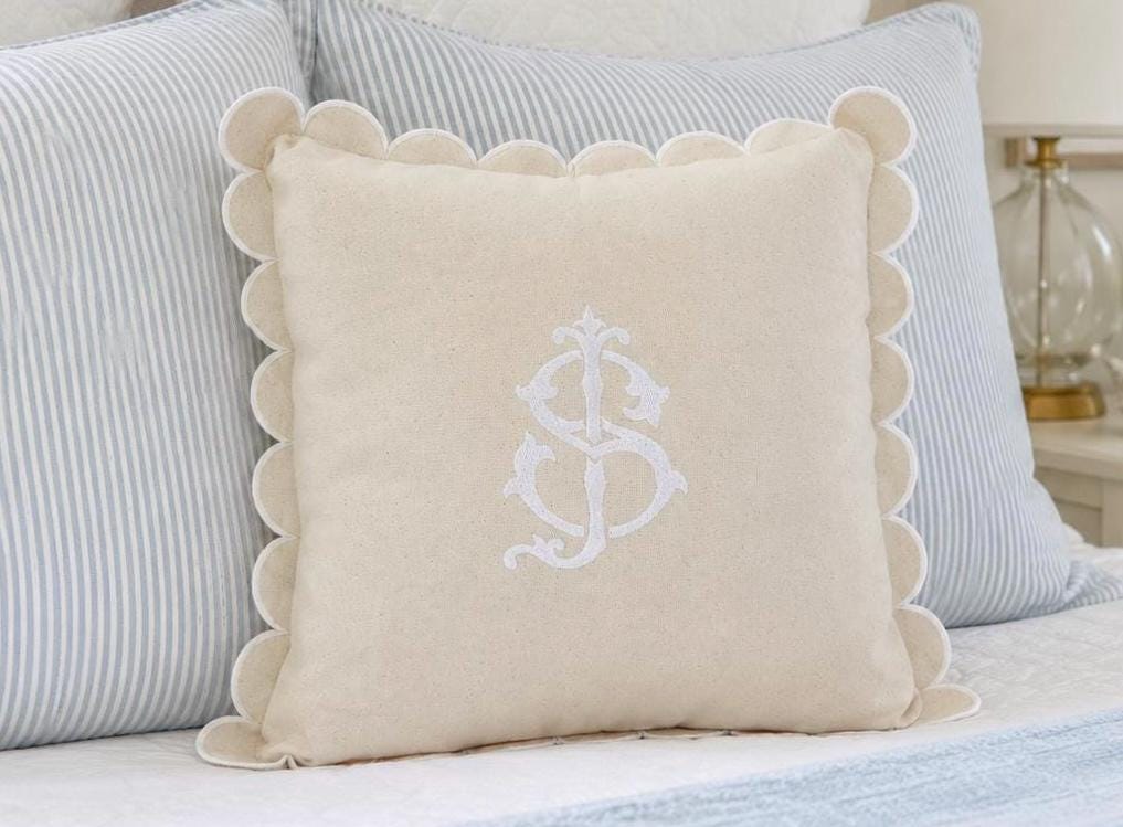 Personalized Gift for Bride and Groom | Custom Interlocking Font Monogrammed Pillow Cover, Bride Groom Initials Gift - image 10
