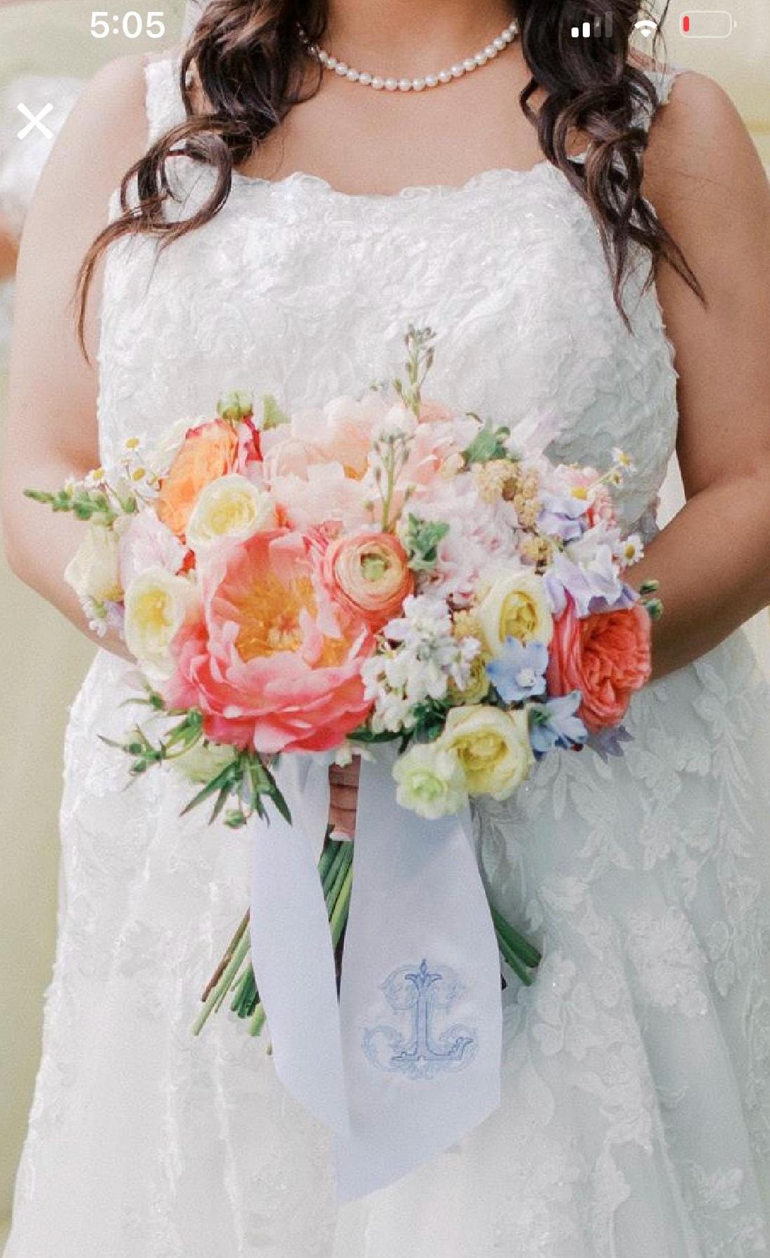 Vintage Vine Satin Bouquet Sash