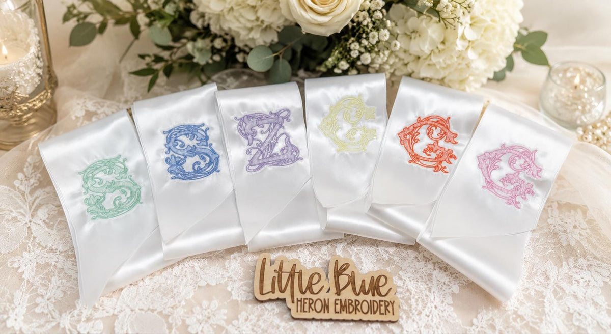 Vintage Vine Satin Bouquet Sash