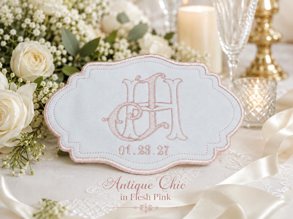 Monogrammed Wedding Bouquet Wrap