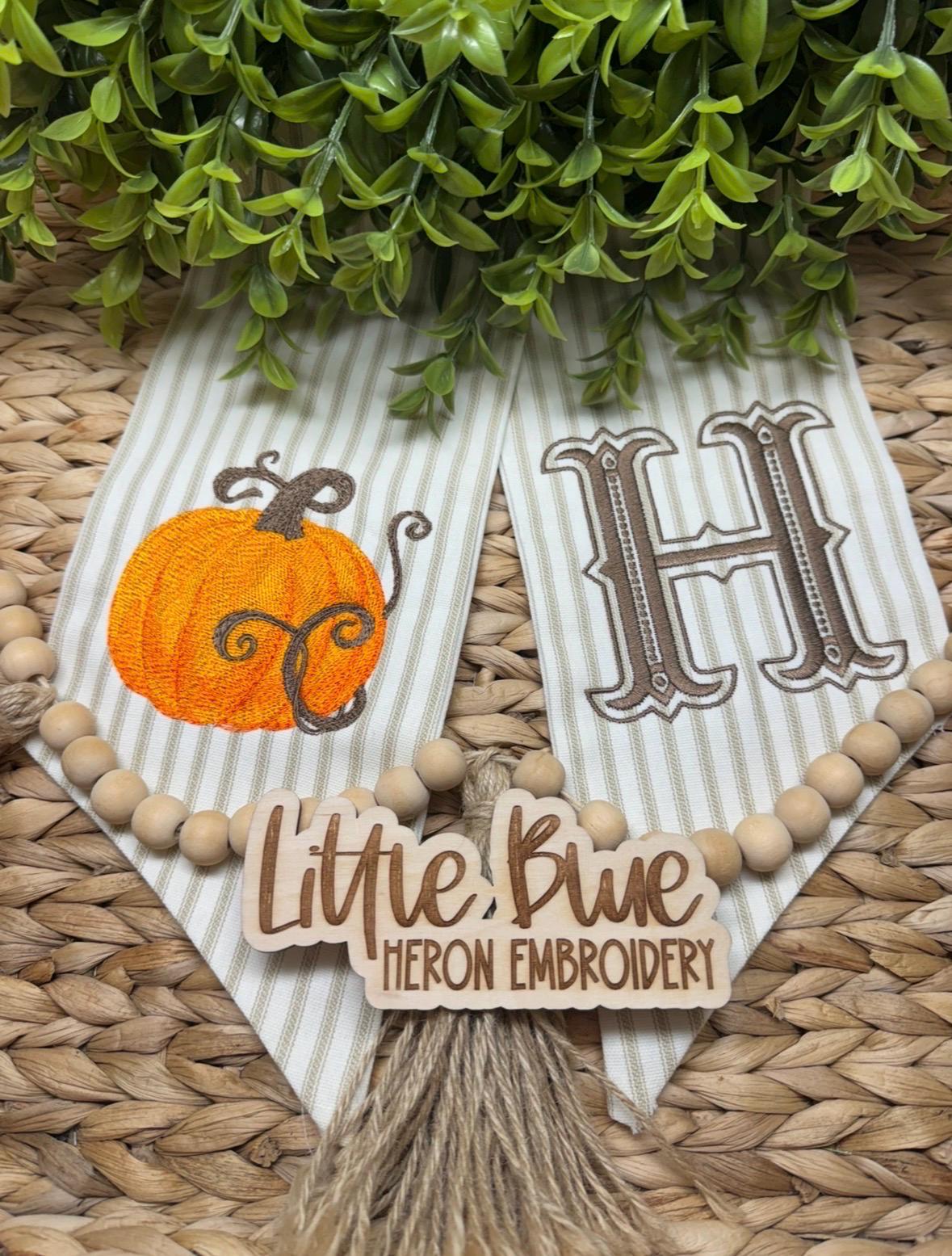 Fall Pumpkin Double Door Wreath Sash Set