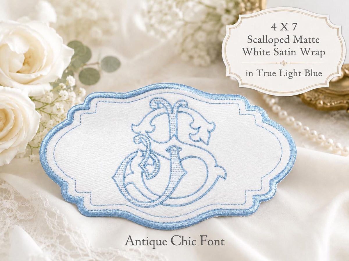 Monogrammed Wedding Bouquet Wrap