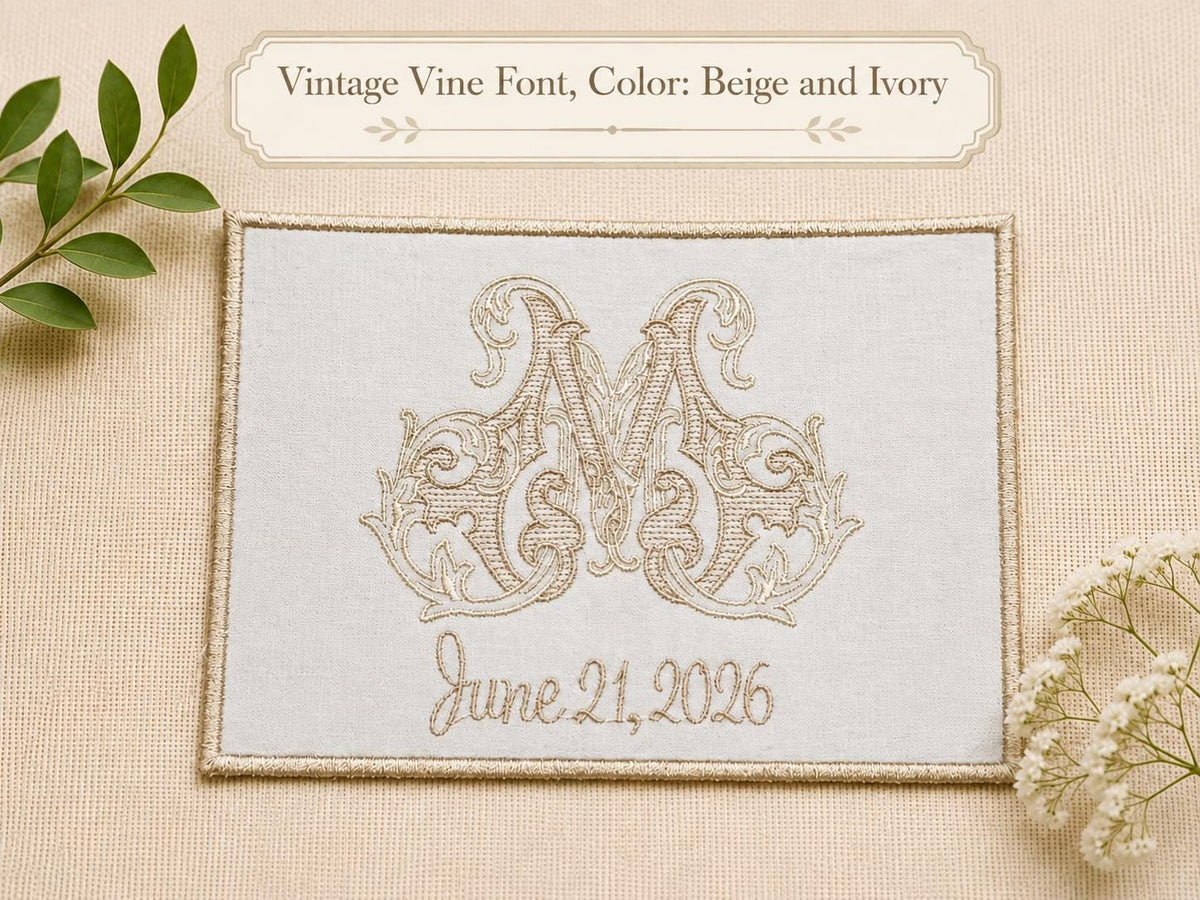 Monogrammed Wedding Bouquet Wrap