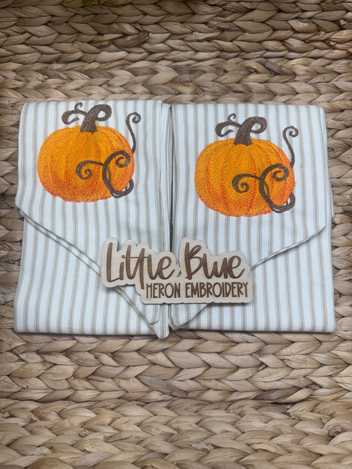 Fall Pumpkin Double Door Wreath Sash Set