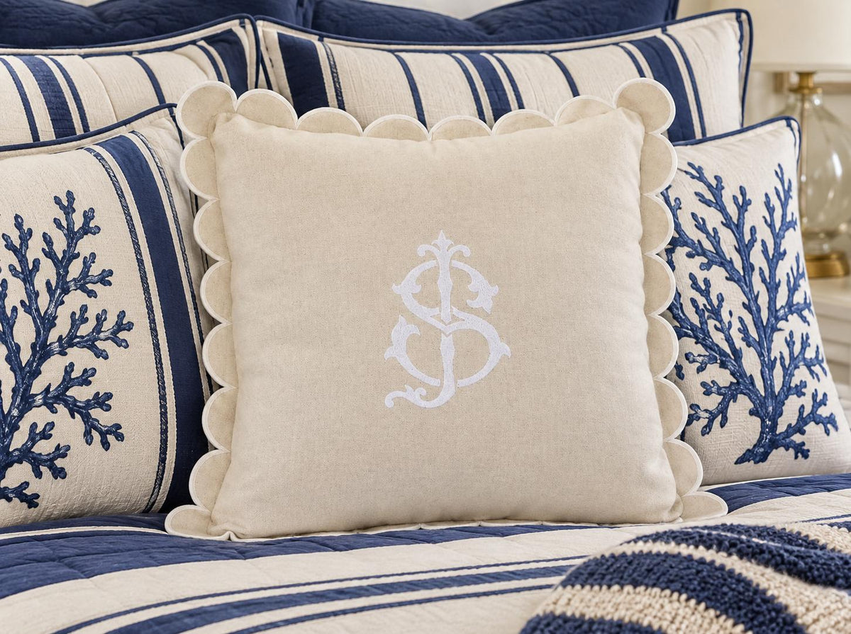 Personalized Gift for Bride and Groom | Custom Interlocking Font Monogrammed Pillow Cover, Bride Groom Initials Gift - image 9