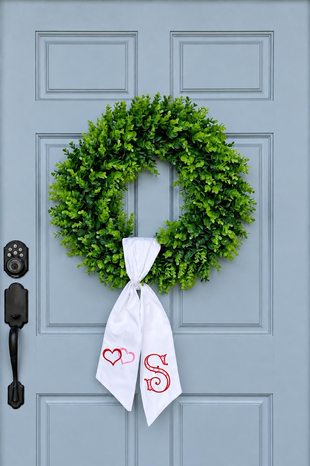 Valentine Wreath Sash