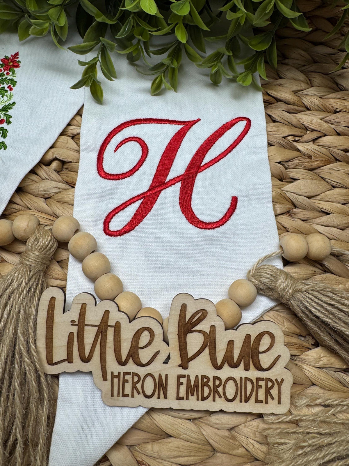 Christmas Tree Wreath Sash