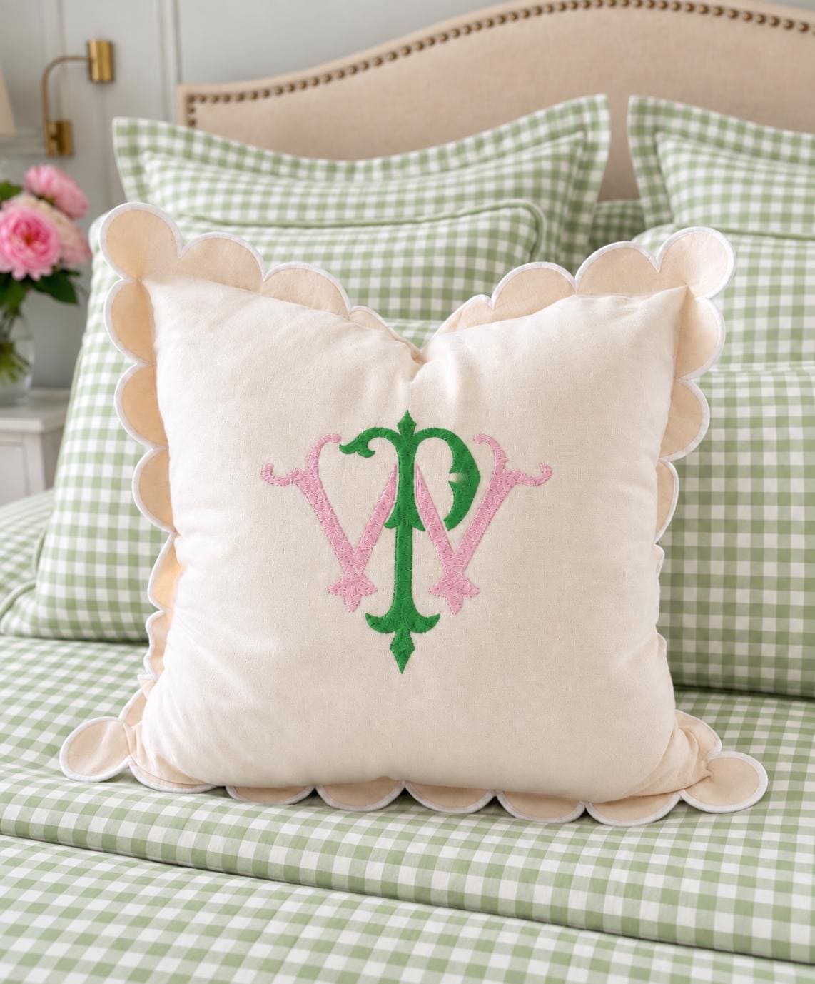 Personalized Gift for Bride and Groom | Custom Interlocking Font Monogrammed Pillow Cover, Bride Groom Initials Gift - image 6