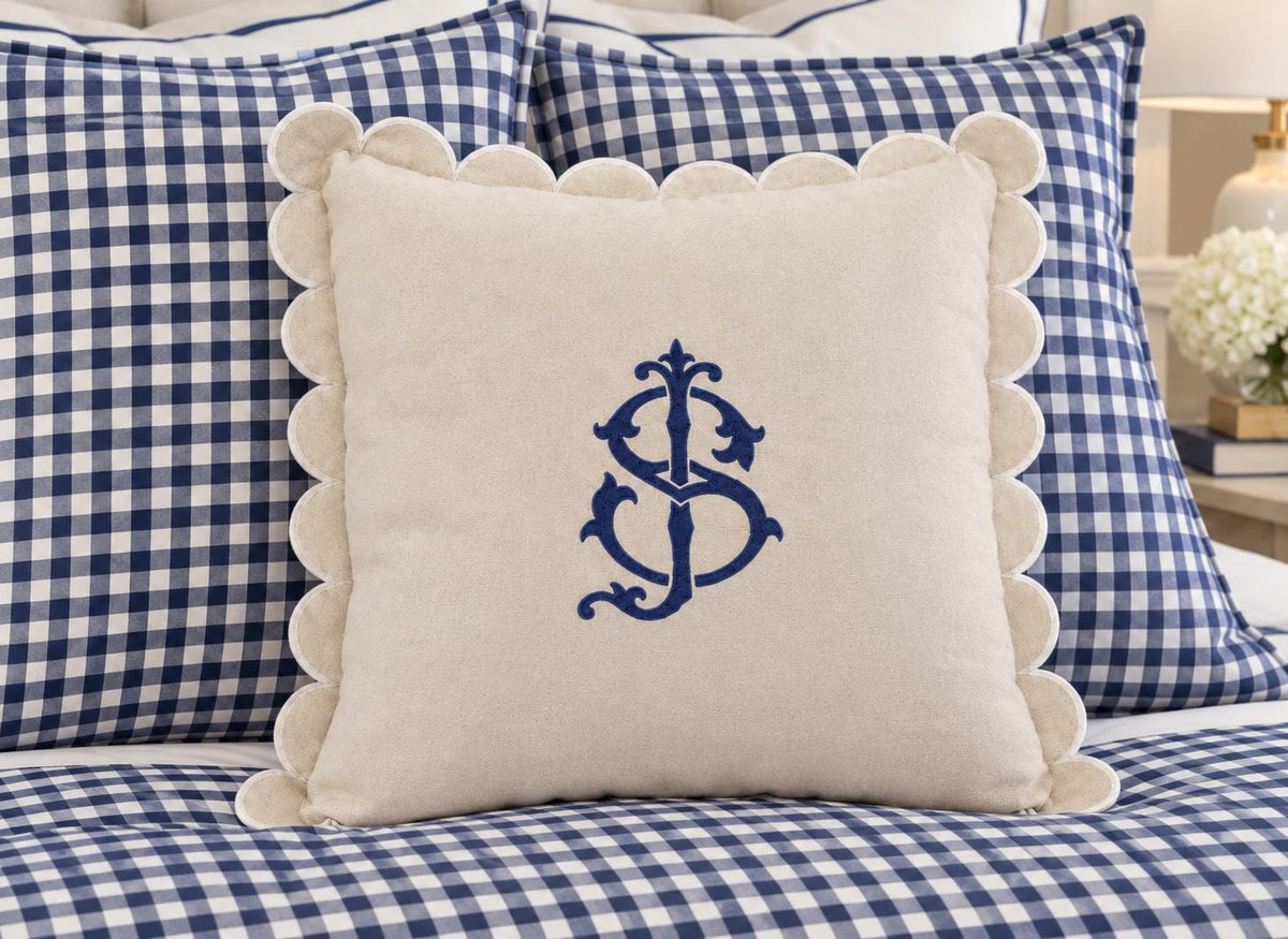 Personalized Gift for Bride and Groom | Custom Interlocking Font Monogrammed Pillow Cover, Bride Groom Initials Gift - image 4