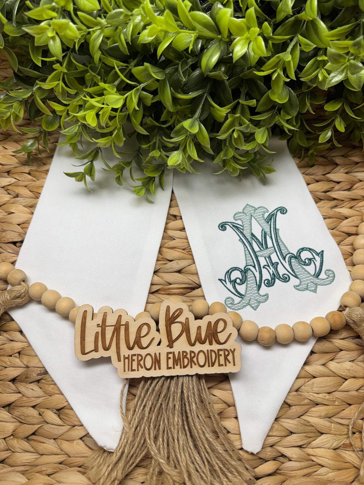 Wedding Double Door Wreath Sash Set